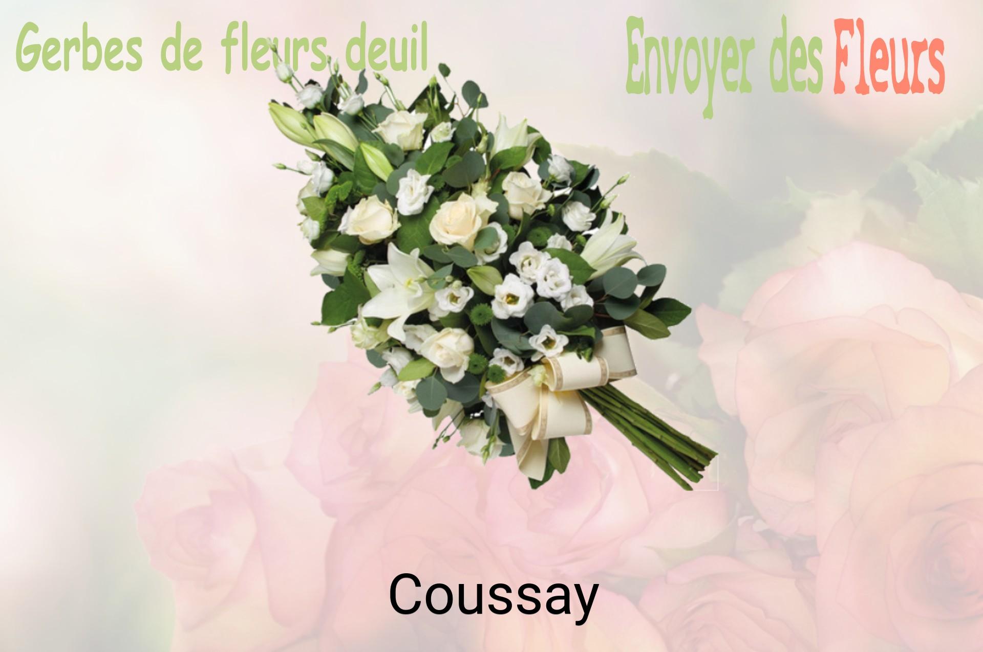 Gerbe de fleurs de deuil livrée à Coussay